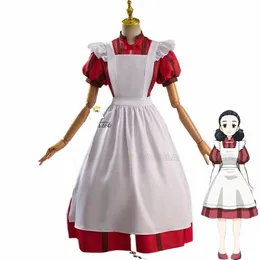 Anime Movie The Boy and the Her Himi Cosplay Costume Red Dr White Apr Maid outfit Uniform Halen Party for Women Props K2NA#