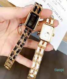 أعلى تصميم نساء يشاهد سلسلة سوار فولاذية عالية الجودة فاخرة مربعة مربعة الوجه سيدة wristwatch نوبل أنثى الكوارتز لطيفة dro2367707