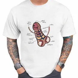 die Anatomie eines Penis Lustiges T-Shirt Humor Witz Roman Bildungsshirt Hip Hop Geek Cott Tees 28px#