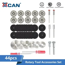 Zaagbladen xcan 44pcs elmas kesme disk reçine metal kesilmiş tekerlek kesilmiş hss disk ahşap dairesel testere bıçağı Dremel döner alet için