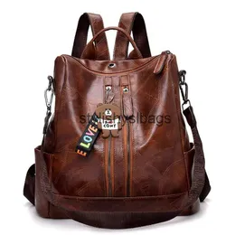 Backpack Style Shoulder Bags Women Backpack Female High Quality Soft Leather Book School For Teenage Girls Sac A Dos Travel Back pack Rucksacks Mochilas H240328