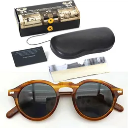 Johnny Depp Polarized Sunglasses Man Lemtosh Sun Glasses Woman Luxury Brand Vintage Acetate Frame Round Night Vision Goggles 240325