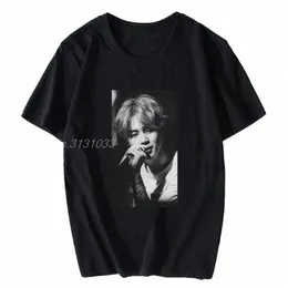 Kpopharajuku streetwear tshirt Men Cott T-shirt Jimin fans älskar svart vit unisex t shirt gåva harajuku streetwear w3x6#
