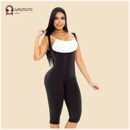 Shapewear Body Shaper Liposculpture Gürtel Mittelbein 3 Haken Bequeme Passform Fajas Colombianas Verstellbarer BH Schlankheits-Body 240322