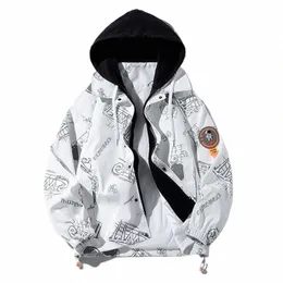 Ueteey Frühling Herbst Winddicht Bomber Männer Jacke Hip Hop Dünne Casual Straße Lose Mantel 2023 Neue Mit Kapuze Jugend Outdoor Männliche Mäntel O1eP #