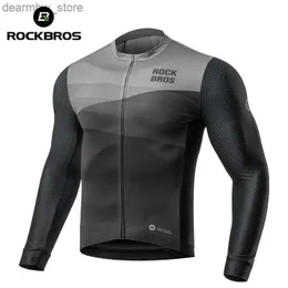 Fahrradjacken Rockbros Herren-Fahrradjacke, langärmeliges Oberteil, Frühling/Sommer, schnell trocknendes Sporthemd, MTB-Straßenradtrikot24328