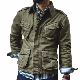 Военная тактическая куртка Мужская ретро M42 Куртки с несколькими карманами Парашютист Верхняя одежда ArmyGreen Coat Мужской w8W4 #