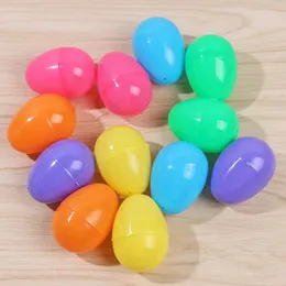 Decorazione per feste Uovo ritorto per bambini Plastica resistente Colore brillante Uova di Pasqua aperte Simulazione assortita Guscio d'uovo Decorazioni natalizie