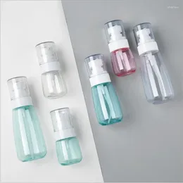 収納ボトル1PCS 30ml/60ml透明な空のスプレープラスチックミニ補充可能な化粧品コンテナPETGアルコールボトルT0303