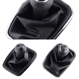 Upgrade Shift Knob 5/6 prędkości przekładni dźwignia dźwignia dźwignia zmiany biegów zmiennokrajowy buty buta pu skóra dla Volkswagen VW 2003-2008 Golf 4 IV MK4 GTI R32 JETTA