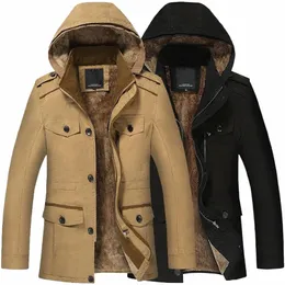 بالإضافة إلى الحجم 5xl 6xl New Men's LG Trench Coat 100 ٪ Cott Hoodies سميكة الشتاء الدافئ سترة الفراء معاطف الرجال رجال المغطى باركا F058 C1QF#