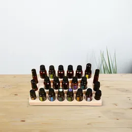 Förvaringsflaskor Essential Oil Display Stand 23 Slots Parfym Countertop Tray Cosmetic Organizer Rack för vardagsrum sovrum butik salong salong