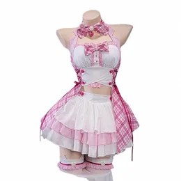 uwowo Chocola Cosplay Halen Kostüm New Idol Catgirl Maid Kostüm Dr. Chocolaa/Vanillaa Theaterkostüm w7qi #