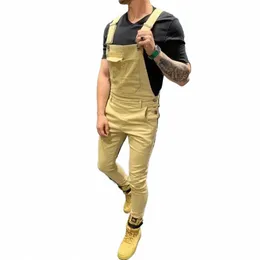 Solid Color Men's Sexy Jeans Casual Denim Overalls Strappy Pantal Red Black Pocket Jeans Pencil Trouser Herrkläder 2022 15tz#