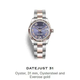 Armbanduhren Marke Damenuhr Damen ES 31mm für Datejust Pagani Design Römische Ziffernbewegung Automatik Reloj Mujer240K