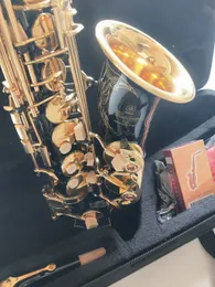 Profesyonel Alto Saksafon YAS-875EX GOLD KEY Süper Müzikal Enstrüman En İyi Kalite Derinlik Oyma Tek fikirli siyah saksafon