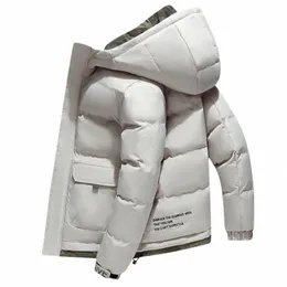 winter Cott Men's Jackets Casual Hooded Korean Trend of Padded Thickened Warm Parka Couples Wear Streetwear Cott Overcoat S6Mg#