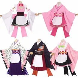 Costume cosplay anime Uniformi da cameriera Kanroji Mitsuri Kibutsuji Kimo Blade Kochou Shinobu Kamado Nezuko Cosplay Dr 53ld #