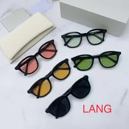 Uv400 Trendy Korean Womens Sunglasses For Man Glasses Vintage Luxury Brand Lang Customize Tinted lens Designer