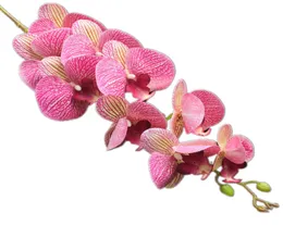 PU-Einzelstiel-Orchidee, 9 Kopfbedeckungen, künstliche Blumen, Phalaenopsis, echte Schmetterlingsorchideen für Hochzeitsmittelstücke7429047