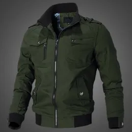 Wiosna i jesień Nowe odzież roboczą kurtka dla męskiej swobodnej płaszczu powietrza stojaka stały kołnierz stał