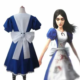 gioco Alice Madn Returns Costume Cosplay Halen Maid Dres Apr Dr per le donne anime Girls carnevale dr up party 11Ew #