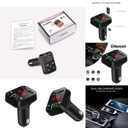 New Car Kit Wireless Bluetooth Fast FM Transmitter LCD MP3 Player USB Charger 2.1A Accessories Handsfree Audio