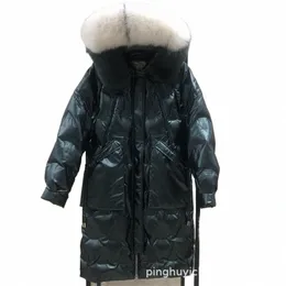 Winter Down Jacket Woman Hooded Big Fur Collar Bright Color Women Jacka Kvinnliga rockar och jackor Kvinnor kläder 2020 WPY1108 L5L9#