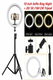 10quot LED Ring Light Pographic Selfie Ring Lighting with Stand For Smartphone Youtube Tiktok Makeup Video Studio Tripod Ring4819716