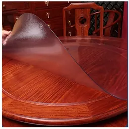 둥근 식탁보 투명 부드러운 PVC 방수 오일 프푸프 거실 식탁 주방 데스크 보호자 홈 장식 518 240312