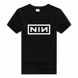 Nine Inch Nails Camisetas NIN American Industrial Rock Band tee Verão Pure Cott manga curta tops camiseta Q5I7 #