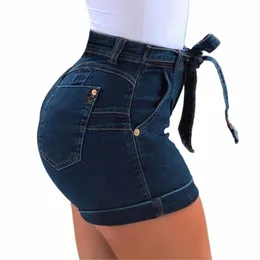 5XL Plus Größe Frauen Jeans Haute Neue Frauen Kurze Jeans Denim Weibliche Taschen W Denim Shorts d0HV #