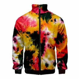 colorful Tie Dye Jacket Men/womenFi 3D Print Jacket Winter Men's Jacket Green Yellow Gradient Oversized Plus Size Custom J4m3#