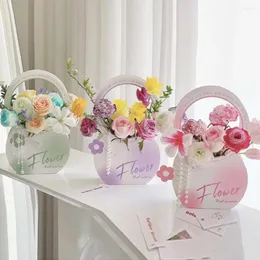 Geschenkpapier, 1 Packung, hübsche Blumenstrauß-Verpackungsbox, feine Verarbeitung, florale Verpackung, handlich, dekorativ, DIY