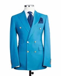 Jaqueta + calças Fi Chic Streetwear 2 Peça Noivo Tuexdos Para Casamento Formal Prom Terno Festa À Noite Blazer Custom Made L6WX #