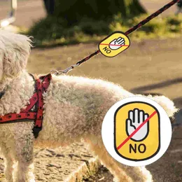 Colares de cães não tocam o significado do logotipo social Rótulo de identificação de animais de estimação pegajas de pet stick advert alerta lembrete para filhote de cachorro