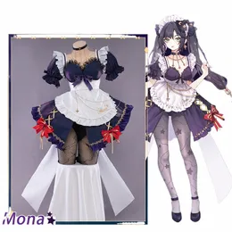 in Stock UWOWO Ma Cosplay Maid Costume Game Genshin Impact Cosplay Fanart Exclusive Ma Maid Ver Costume For Girl Kid Outfits u1xA#