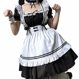 black White Lolita Maid Costume Cosplay Costumes Cute Dr Sexy French Apr Uniform Cafe Maid Party Skirt Women's Clothing h6Vc#