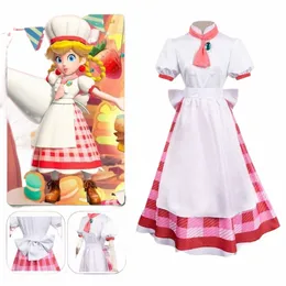 Princ Peach Cosplay Cosplay Fantasia Costume Costume for Women Women Maid Dr role Play Outfits Halen Carnival Party Comply J5FV#