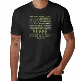 Murph Challenge Memorial Day WOD Trening Gear 2021 T-shirt fani sportu w rozmiarach Topy Plain Black T Shirts Men D8EV#