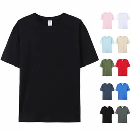 blank 100% Cott Unisex Tshirts Wholesale Round Neck Men T Shirt High Quality Short Sleeve T-shirt For Men Poleras De Hombre 41uT#