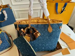 5A Qualità 2 pezzi Famoso designer nuova borsa a tracolla Portafoglio blu Tela Porta borsa per trucco Borsa Damier multicolore Tela portafogli lunghi Borsa carta Borsa a catena sacchetto per la polvere