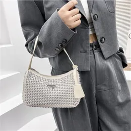 2022 All-Over elmas koltuk altı çantası kadın moda çanta tasarımcısı crossbody çantaları klasik desen retro shiny329i