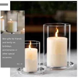 Candele in ombra decorazioni per matrimoni Disterni di vetro Pilastro Candele Forniture senza fondo Borosilicato alto