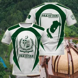 Men's T Shirts Pakistan Flag & Coat Of Arms Graphic Tee Summer Casual Pullover Fashion Loose T-shirts Boys Oversized Short Sleeve Tops