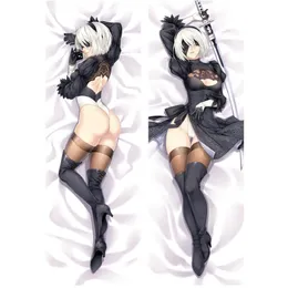 Anime PSP Spiel NieRAutomata YoRHa Nr. 2 Typ B 2B Dakimakura Körperkissenbezug 18r Mädchen Bett Dekor SleepHugging Kissenbezug Geschenke 20278k