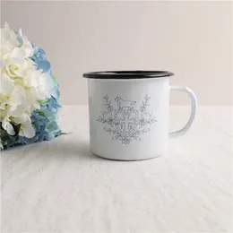 핀란드 강아지 패턴 커플의 컵 에나멜 커피 컵 밀크 찻잔으로 수출 된 머그잔