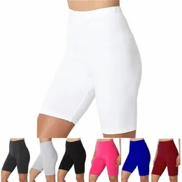 Kvinnors sport shorts avslappnad hög midja tät träning fitn smala mager bottnar sommar solid sexiga stretchy leggings sportkläder m3na#