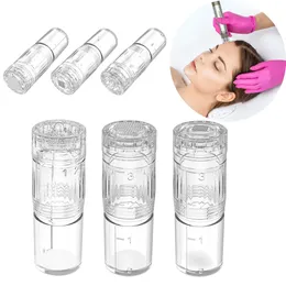 50pcs Derma Pen H3 바늘 카트리지 12 핀 바늘 나노 HR 실리콘 칩 나노 팁 Hydra Pen H3 Microneedling Device를위한 작업