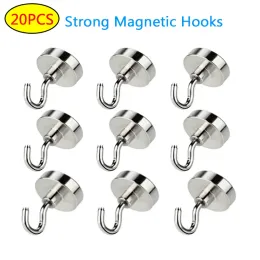 Rails 10/20PCS Strong Magnetic Hooks Heavy Duty Wall Hooks Home Kitchen Bar Storage Organization for Hanger Key Coat Cup Hanging Hange